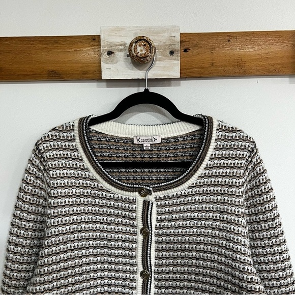 Nanette Lepore Tweed Knit Cardigan Sweater - Picture 3 of 12